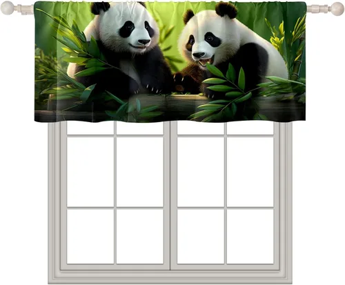 Vista 11 de Cortina de cocina con diseño de rayas verticales blancas y negras, cortinas opacas para baño, sala de estar, ventana, 14 x 52 pulgadas Rayas blancas