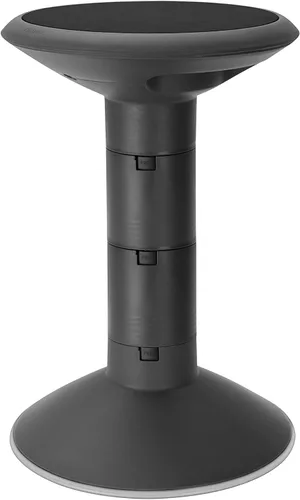 Vista 10 de Storex Taburete de inclinación activa: asiento ergonómico para espacio de oficina flexible y escritorios de pie, altura ajustable de 12 a 24 Negro