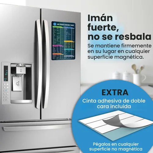 Vista 3 de Juego de hojas de respuestas para freidora de aire, accesorios de freidora de aire, hoja magnética de accesorios para freidora de aire, guía