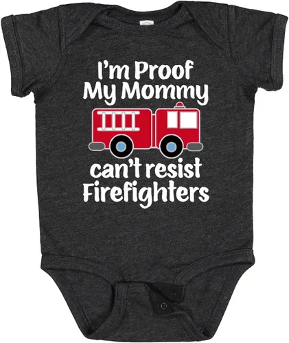 Vista 25 de inktastic Body para bebé bombero y papá bombero 0040 Negro