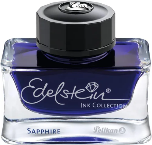 Vista 4 de Pelikan Edelstein tinta embotellada para pluma estilográfica, verde jade, 50ml, 1 cada uno (339374)., Verde (Aventurine Green) 1 botella