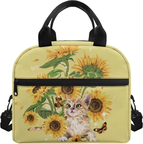 Vista 55 de doginthehole Bolsa de almuerzo portátil de teñido anudado azul, bolsa de almuerzo, organizador reutilizable, hielera para adultos, al aire libre