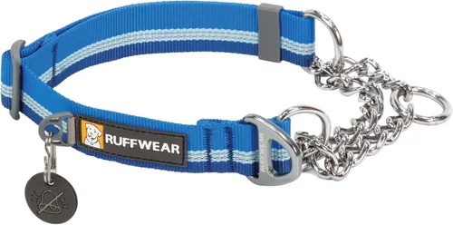 Vista 12 de Ruffwear, Collar de perro de reacción en cadena, collar reflectante ajustable a prueba de escapes con cadena de acero inoxidable, control de Gris