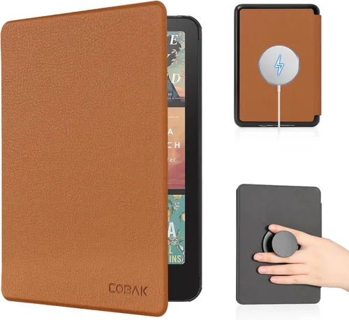 Vista 43 de CoBak Funda con soporte para Kindle Paperwhite - Funda de piel sintética duradera con función de apagado y encendido automático, ranura