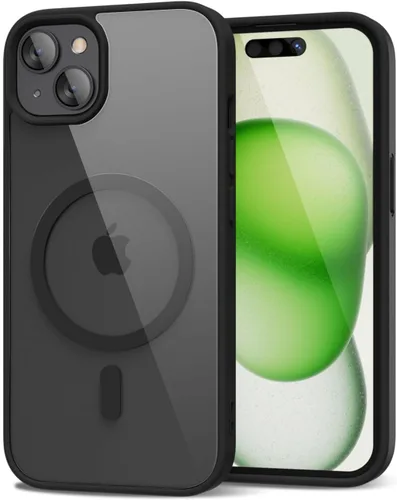 Vista 139 de oakxco Funda magnética transparente compatible con Magsafe, bonita funda delgada y transparente de poliuretano termoplástico no amarillenta, carcasa