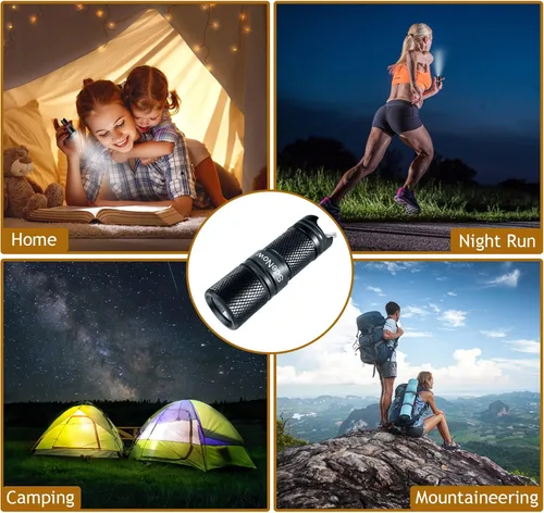 Vista 11 de Mini Linterna Llavero con Micro USB Recargable, Linterna Pequeña con Brillo que Puede Alcanzar hasta 200 Lúmenes para Antorcha EDC