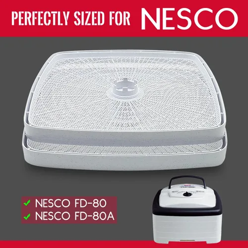 Vista 3 de GUCUJI Paquete de 5 hojas de deshidratador de silicona antiadherente prémium para secador de frutas Nesco FD-80 y FD-80A