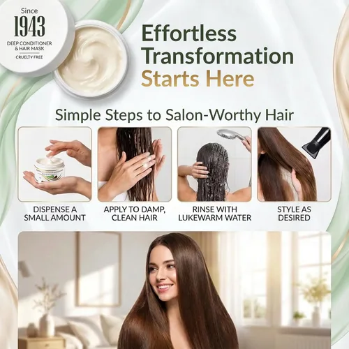 Vista 4 de VITAMINS hair cosmetics Mascarilla capilar de queratina, tratamiento de queratina reparadora de proteínas, acondicionador profundo para cabello