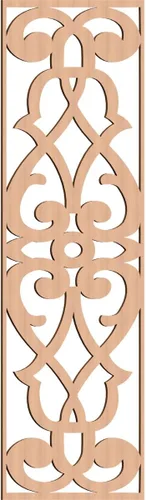 Vista 42 de 9 3/8"W x 24 3/8"H x 1/4"T Bellaire Decorativos Paneles de pared de madera calado, abedul