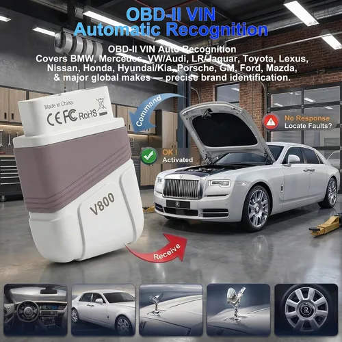 Vista 7 de OBD2 escáner Bluetooth, motor AT ABS SRS herramienta de diagnóstico para iOS Android, protocolo privado herramienta de diagnóstico automotriz