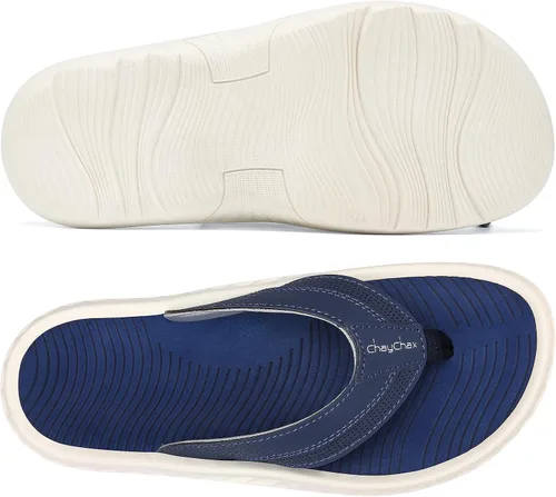 Vista 2 de ChayChax Men's Flip Flops Arch Support Beach Sandals Outdoor Sport Thong Sandal with Soft Footbed