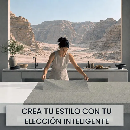 Vista 2 de Papel de hormigón teñido para muro con película adhesiva para interiores., VBS901 Gris cálido
