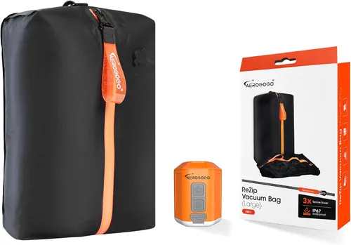 Vista 9 de Aerogogo ReZip - Bolsas de vacío para equipaje de viaje, bolsas de compresión reutilizables, cubo de embalaje con sellado al vacío para embalaje