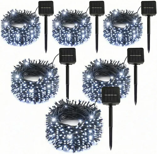 Vista 11 de SyouHome - Guirnalda de luces solares para exteriores, paquete de 6 600 luces LED solares de Navidad Varios