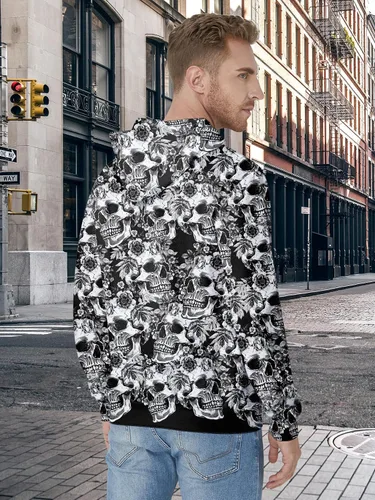 Vista 4 de uideazone Sudadera con capucha con estampado 3D para hombre y mujer, con bolsillo tipo canguro