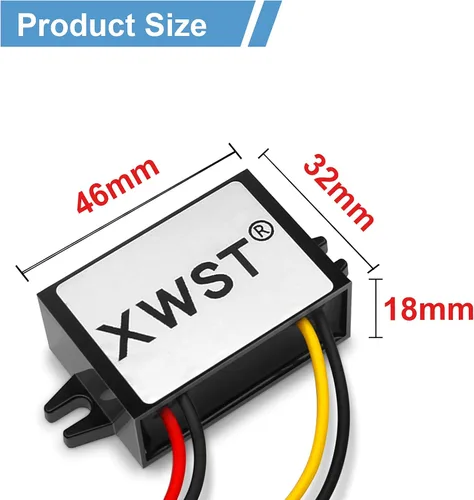 Vista 3 de DC 8-85V a 5V Convertidor USB 12V 24V 36V 48V 60V 72V a 5V 3A 15W con doble salida USB adaptador de corriente convertidor regulador de voltaje