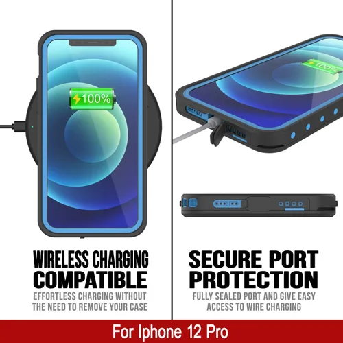 Vista 5 de Punkcase Funda impermeable diseñada para iPhone 12 Pro [serie StudStar] [ajuste delgado] [Certificado IP68] [A prueba de suciedad]