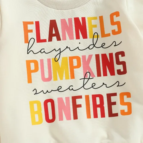 Vista 4 de Disfraz de Halloween para bebé, sudadera de calabaza con cuello redondo, suéter de manga larga, ropa de otoño