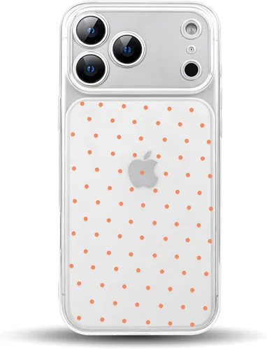 Vista 29 de NITITOP Funda para iPhone 17, diseño de lunares transparentes, color negro