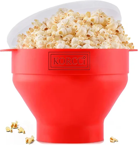 Vista 17 de El Fabricador de Palomitas de Maíz Original Korcci de Silicona para Microondas, Fabricador de Palomitas para Microondas, Tazón Plegable para Hacer