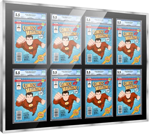 Vista 118 de Poster Palooza Marco de cómics con paspartú para 1 cómic de grado CGC, CBCS o PGX, marco de cómic de bronce para cómic de 8.125 x 13 pulgadas
