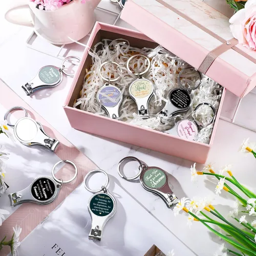 Vista 5 de Roshtia 30 piezas de llavero abridor de botellas inspirador cortauñas con citas motivacionales para agradecimiento, regalo de agradecimiento