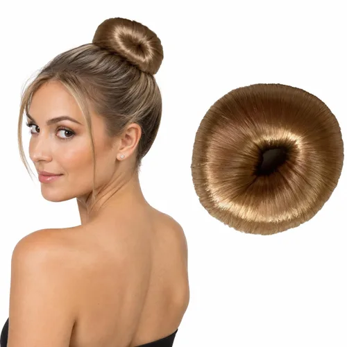 Vista 6 de Anillo para crear rodete en cabello, varios colores de Hair Donut Up Do , Negro negro #DK3