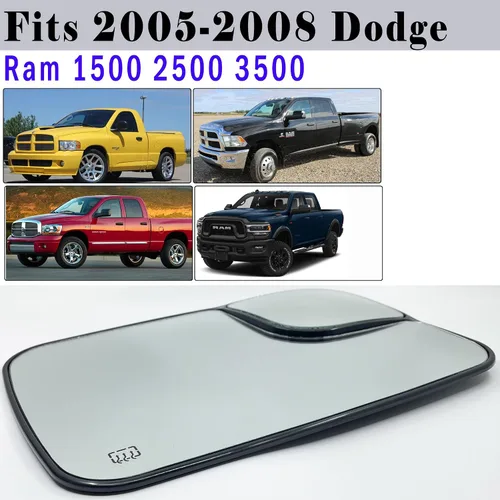 Vista 2 de 5161010AA - Espejo retrovisor con calefacción lateral derecho compatible con Dodge Ram 1500 2500 3500 Passenger Power Heated Convexo Espejo