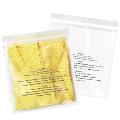 Vista 12 de iMailer - 100 unidades - 6 x 9 pulgadas, bolsas de polietileno transparentes con advertencia de asfixia autosellantes 1.6 mil para tarjetas y sobres