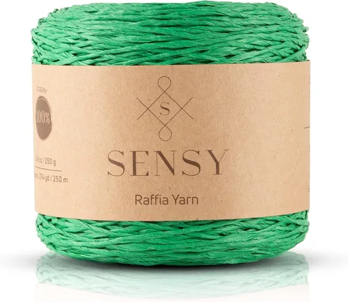 Vista 38 de Sensy Premium - Hilo de rafia multicolor (185 yardas, 100% papel, 400)