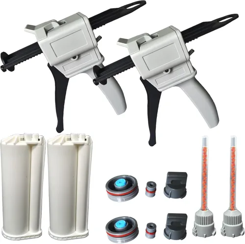 Vista 8 de Pistola dispensadora, kit de pistola dispensadora de 1.7 fl oz, dispensador dispensador de dispensación de mezcla de impresión, pistola AB