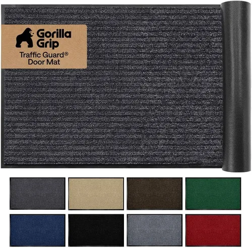 Vista 43 de GORILLA GRIP Traffic Guard - Tapete resistente para interiores y exteriores Marrón