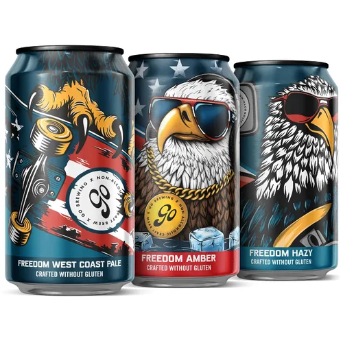 Vista 17 de Go Brewing Mixed Pack Variety, NA Beer, 12 Pack (12 oz)