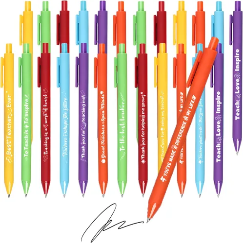 Vista 13 de 12 bolígrafos inspiradores motivacionales con citas positivas, regalos inspiradores para profesores, enfermeras, trabajadores, oficina, suministros