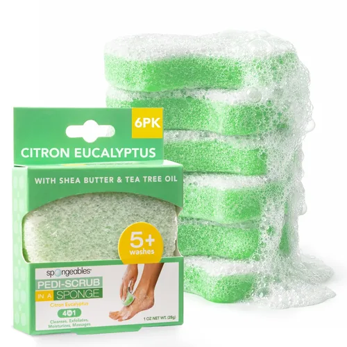 Vista 16 de Spongeables Pedi Scrub Foot Exfoliating 20+ Wash Sponge