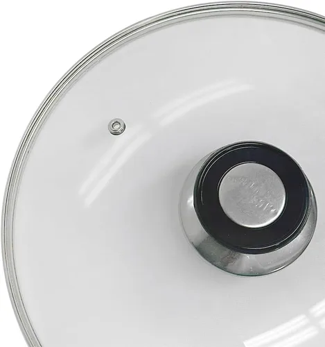 Vista 3 de Tapa de vidrio templado de repuesto de 7 "para sartén, sartén con mango resistente al calor