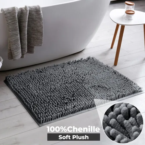 Vista 9 de Faylapa Juego de 3 alfombras de baño antideslizantes, ultra suaves, juego de tapetes de baño de felpilla absorbente con alfombra de toliet