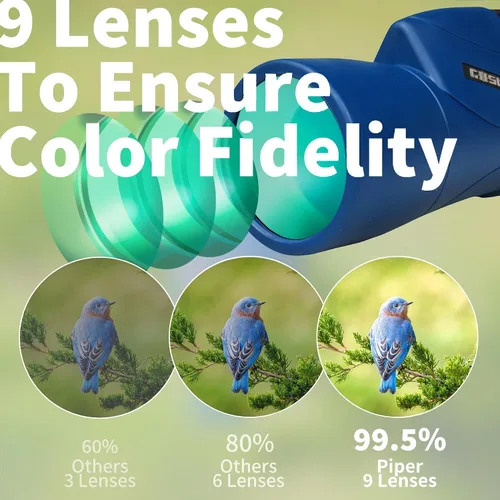 Vista 4 de Gosky - Telescopio monocular, monocular de 12 x 55 HD para adultos con prisma BAK4 y lente FMC, monocular ligero con adaptador para smartphone