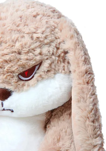 Vista 2 de ZEIO Grumpy Bunny - Peluche de conejo de peluche de 15.7 pulgadas con orejas flexibles, juguetes de peluche suaves para abrazar, perfecto para un