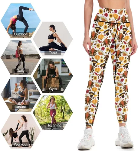 Vista 5 de Pantalones de yoga de cintura alta para mujer, elásticos en 4 direcciones, suaves, para correr, entrenamiento, pantalones deportivos de yoga