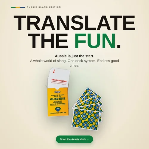 Vista 11 de Lingo Juego de cartas australianas 52 expresiones y frases australianas divertidas Divertido juego de cartas regalo para expatriados