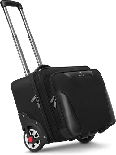 Vista 7 de MATEIN Bolsa de mensajero para hombre, maletín ligero para laptop de 17.3 pulgadas, bolsa para laptop con ruedas, maletín grande para hombre
