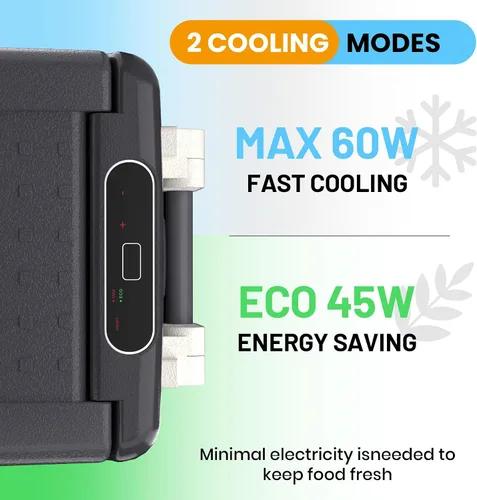 Vista 2 de TROPOW Refrigerador de 12 voltios, enfriador eléctrico portátil de 32QT (30L), congelador portátil de 12V/24V DC 110-240V AC, refrigerador de 12V
