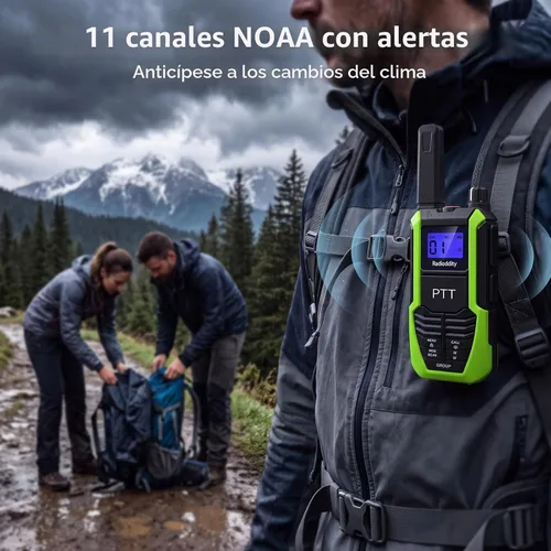 Vista 6 de Radioddity Walkie Talkies impermeables HD-2 IP67 resistente, paquete de 2+4
