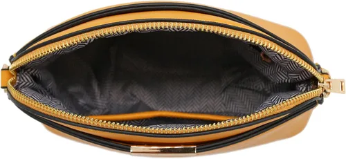 Vista 6 de FashionPuzzle Saffiano Bolso bandolera pequeño con correa de cadena