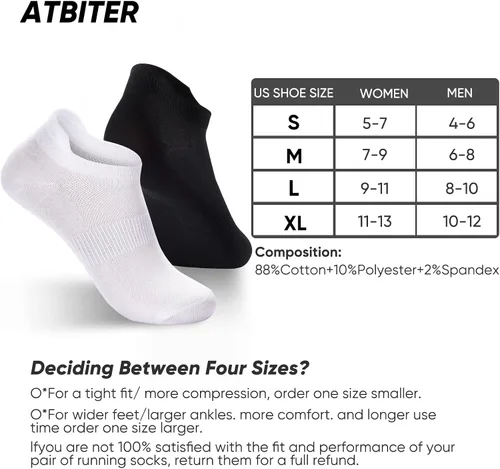 Vista 2 de ATBITER Ankle Socks Women's Thin Athletic Running Low Cut No Show Socks With Heel Tab 468Pairs