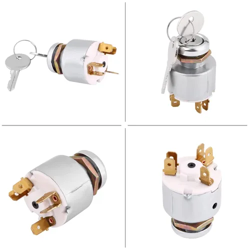 Vista 7 de Interruptor de llave, SPB501 Interruptor de encendido con 2 llaves, 12V Interruptor de encendido universal de 3 posiciones para automóvil, tractor