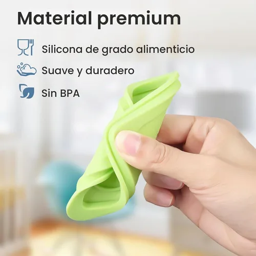 Vista 5 de Tapas de comida para bebés compatibles con contenedores de alimentos Gerber, tapas de silicona sin BPA para almacenamiento de alimentos para bebés