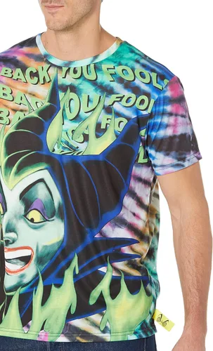 Vista 5 de Disney Camiseta Villains x Heidi Klum Maleficent Fire Tie Dye para mujer Sublimation