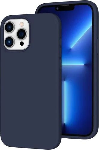 Vista 206 de Funda de silicona líquida compatible con iPhone 12 Pro Max 6.7 pulgadas, funda de gel de protección completa con forro de microfibra, funda
